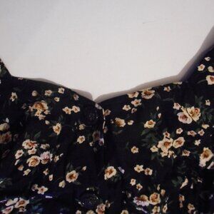 Junior summer shorts Romper button down-flowers- size small